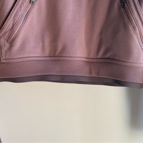 Athleta Recover Hoodie Sweatshirt Size S Smoked Almond Purple Brown Pullover - Picture 4 of 11
